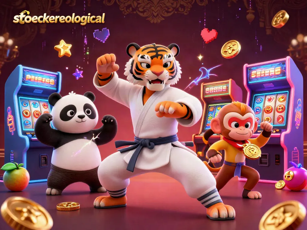 Engage in thrilling gameplay with stoeckerecological's 3D characters showcasing casino elements and vibrant action.